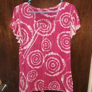 Womens pink/white shirt